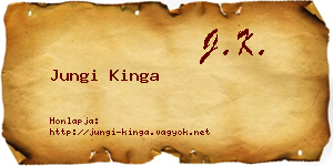Jungi Kinga névjegykártya
